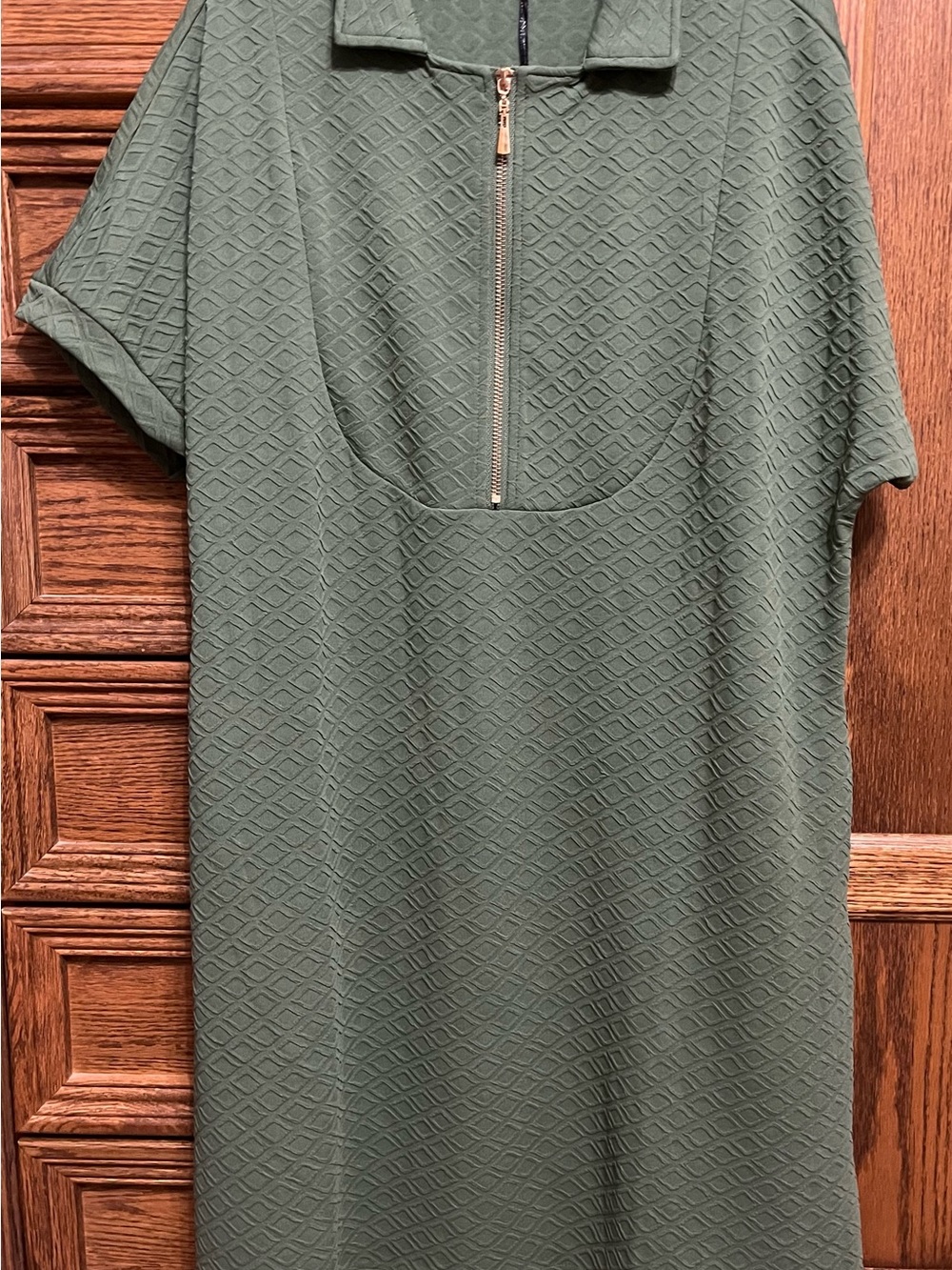 Jess Lea NWT olive green Large short sleeve dress with pockets, smoke free